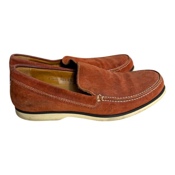 John Varvatos Thompson Venetian Loafer Red Brown Suede Leather Men\'s Size 7 main image 4